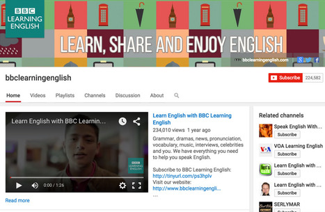 5 Great YouTube Channels for Learning English | Time to Learn | Scoop.it