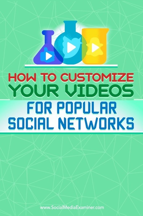 How to Customize Your Videos for Popular Social Networks  | digital marketing strategy | Scoop.it