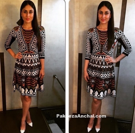 Kareena Kapoor in printed Temperley London Short Skirt with captoed Gianvito Rossi pumps | Indian Fashion Updates | Scoop.it
