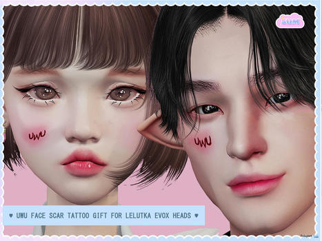 UWU Scar Tattoo September 2021 Group Gift by [ SUM ] | Teleport Hub - Second Life Freebies | Second Life Freebies | Scoop.it
