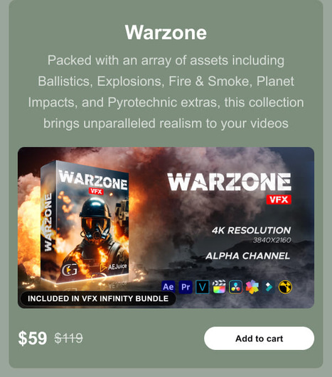 Buy Warzone for Adobe After Effects and other video editors at affordable prices! Wide selection of products, best effects plugins and presets for animation by AEJuice. | Starting a online business entrepreneurship.Build Your Business Successfully With Our Best Partners And Marketing Tools.The Easiest Way To Start A Profitable Home Business! | Scoop.it