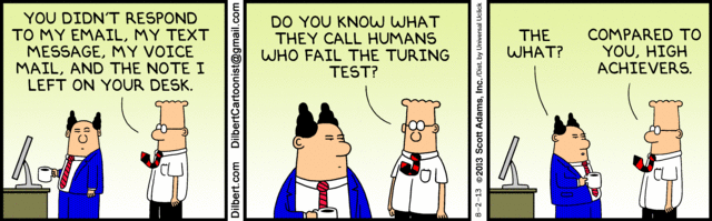 Turing test | Dilbert | fun for geeks | Scoop.it