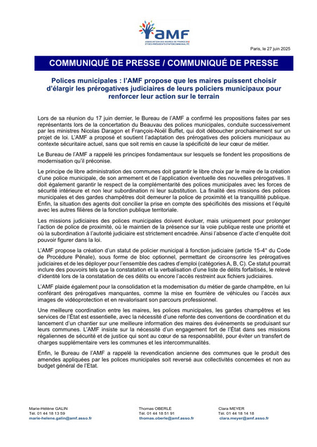 Polices municipales : l’AMF propose que les maires puissent choisir d’élargir les prérogatives judiciaires de leurs policiers municipaux pour renforcer leur action sur le terrain | Veille juridique du CDG13 | Scoop.it