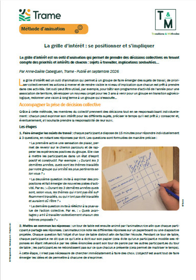 La grille d&rsquo;int&eacute;r&ecirc;t : se positionner et s&rsquo;impliquer - TRAME | Pour innover en agriculture | Scoop.it