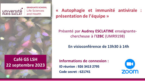 Cafés de la GS LSH - 22 septembre 2023 "Autophagie et immunité antivirale" par Audrey Esclatine | Life Sciences Université Paris-Saclay | Scoop.it