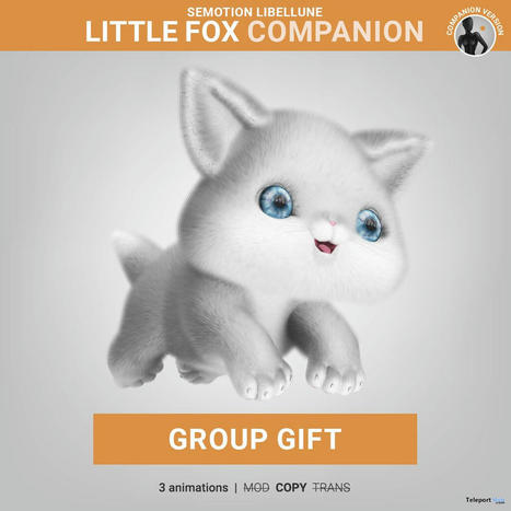 Little Fox Companion August 2022 Group Gift by SEmotion & Libellune | Teleport Hub - Second Life Freebies | Second Life Freebies | Scoop.it
