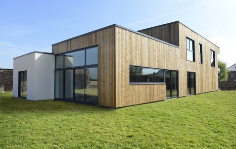 [inspiration] Une maison ossature bois contemporaine chauffée par ses vitrages | Build Green, pour un habitat écologique | Scoop.it