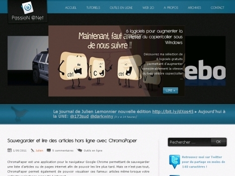 Sauvegarder et lire des articles hors ligne avec ChromaPaper | Technologie Au Quotidien | Scoop.it