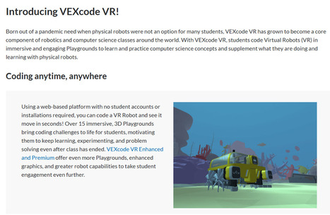 VEXcode Virtual Robots (VR) - VEX Robotics | EdTech: The New Normal | Scoop.it