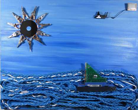 Computer Parts Art On Canvas | 1001 Recycling Ideas ! | Scoop.it