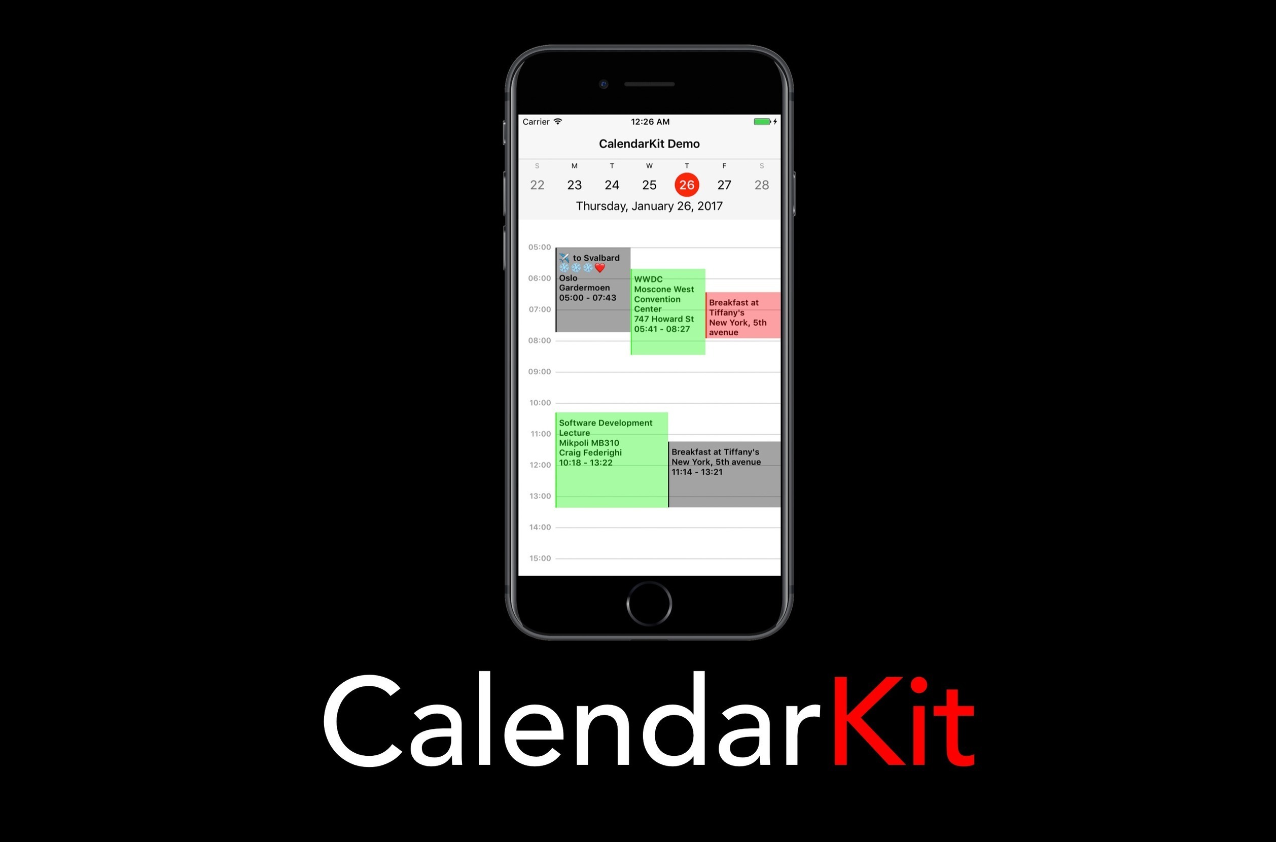 CalendarKit Fully customizable calendar