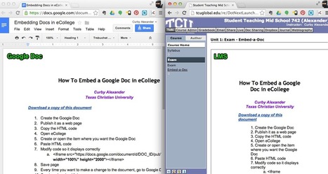 Outsmarting the LMS: Embedding Google Docs | iGeneration - 21st Century Education (Pedagogy & Digital Innovation) | Scoop.it