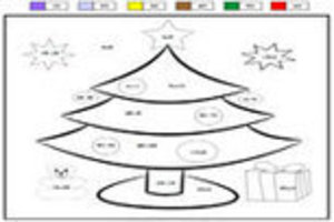 Coloriage magique du sapin de Noël  FLE