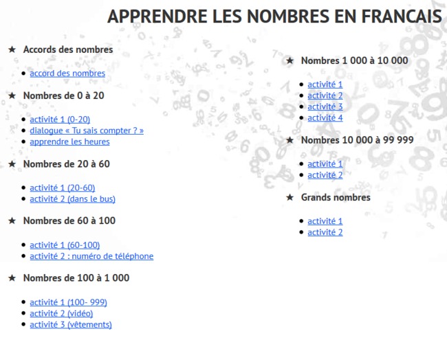 Apprendre les nombres en fran&ccedil;ais | POURQUOI PAS... EN FRAN&Ccedil;AIS ? | Scoop.it