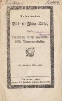 Talon-pojan s&auml;&auml;- eli ilma-kirja | 1Uutiset - Lukemisen t&auml;hden | Scoop.it