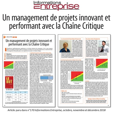 Article dans la presse française : Informations Entreprise – Un management de projets innovant et performant avec la Chaîne Critique | Théorie des Contraintes | Scoop.it