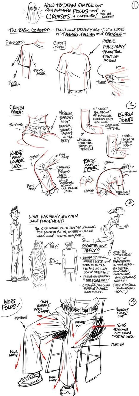 How To Draw Folds and Creases in Clothing | Drawing References and Resources | Scoop.it