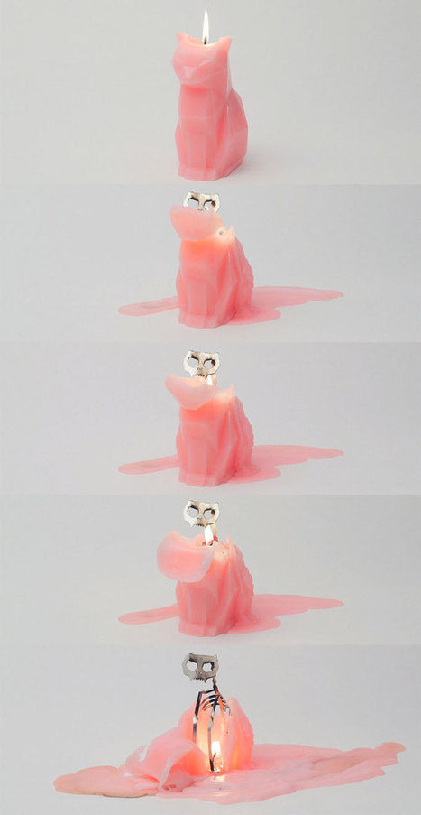 Cat Candles Reveal Gory Skeleton Insides as They Melt | All Geeks | Scoop.it