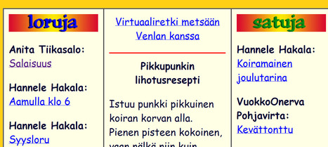 Kirjallisuuslehti SANOJA: loruja ja satuja lapsille ja lapsenmielisille | 1Uutiset - Lukemisen tähden | Scoop.it