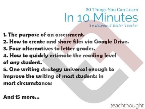 Twenty things you can learn in 10 minutes to become a better teacher - | Creative teaching and learning | Scoop.it