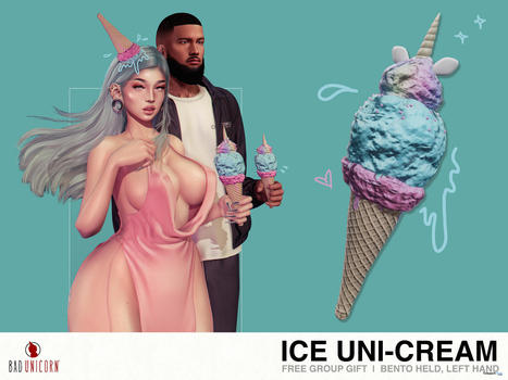Ice Uni-Cream June 2021 Group Gift by Bad Unicorn | Teleport Hub - Second Life Freebies | Second Life Freebies | Scoop.it