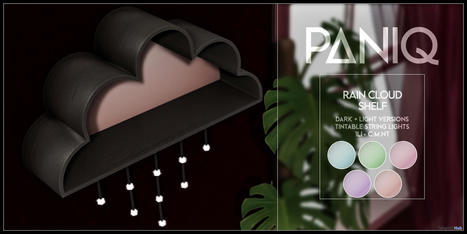 Rain Cloud Shelf August 2022 Group Gift by PANIQ | Teleport Hub - Second Life Freebies | Second Life Freebies | Scoop.it