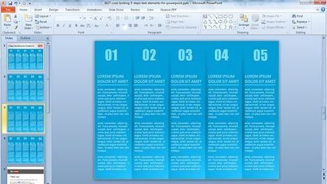 Free Cool Five Steps Powerpoint Template with Textbox | ED 262 Culture Clip & Final Project Presentations | Scoop.it