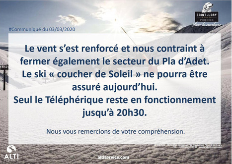 Fonctionnement des remontées mécaniques perturbé sur la station de Saint-Lary Soulan | Vallées d'Aure & Louron - Pyrénées | Scoop.it