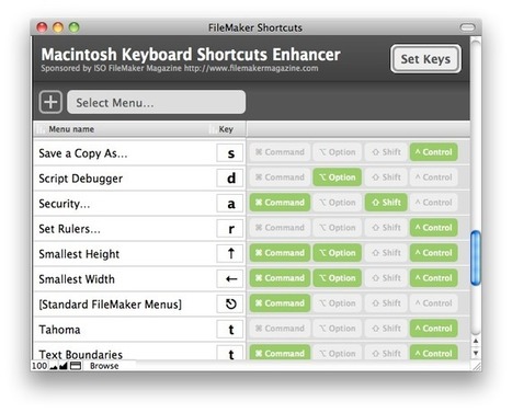 Enhanced Macintosh Keyboard Shortcuts - Developer Tools - FileMaker Coding Standards | Developer Resources | Scoop.it