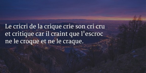 Les 22 meilleurs virelangues : exercice d'élocution française | La langue française | Remue-méninges FLE | Scoop.it