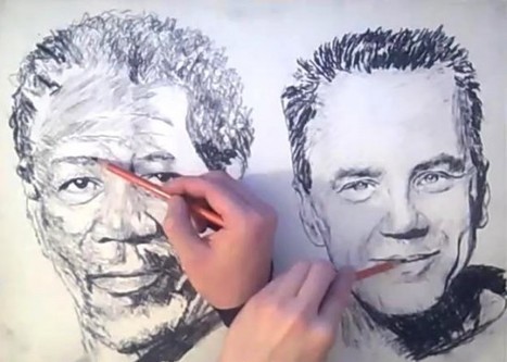 Amazing Artist Draws with Both Hands at the Same Time | Strange days indeed... | Scoop.it