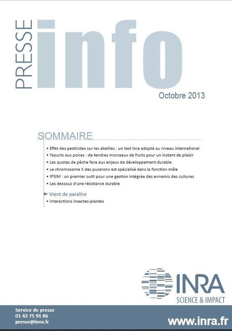 INRA : Presse Info Octobre 2013 | Insect Archive | Scoop.it