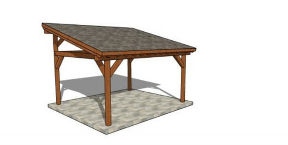 14×16 Lean to Pavilion Plans PDF Download | MyOutdoorPlans | Garden Plans | Scoop.it