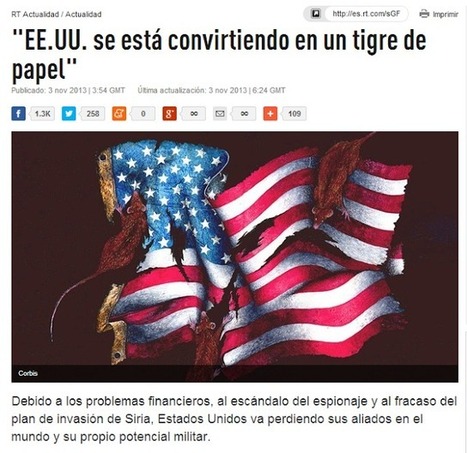 "EE.UU. se está convirtiendo en un tigre de papel" | PIENSA en VERDE | Scoop.it