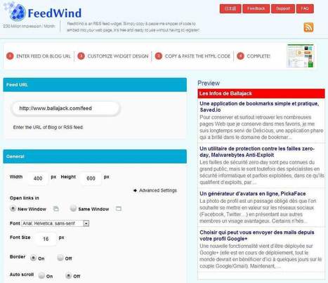 Intégrer un flux RSS sur une page Web sous forme de widget avec FeedWind | Bonnes pratiques en documentation | Scoop.it