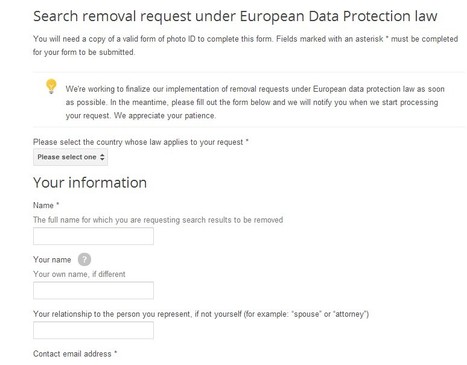 Google Search removal request under European Data Protection law | Legal Help | 21st Century Learning and Teaching | Scoop.it
