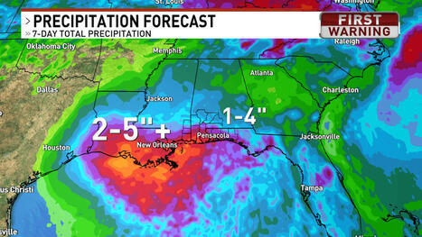 Heavy rain moving across the Northern Gulf Coast as Invest 93L moves west - weartv.com | Operation Deimos | Scoop.it