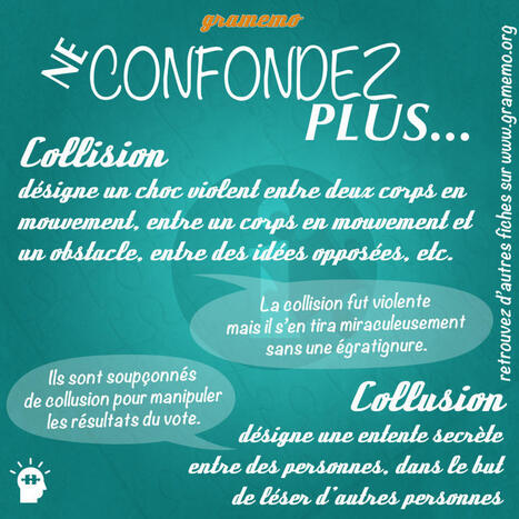 Collision ou collusion : ne les confondez pas ! | FLE C&Ocirc;T&Eacute; COURS | Scoop.it