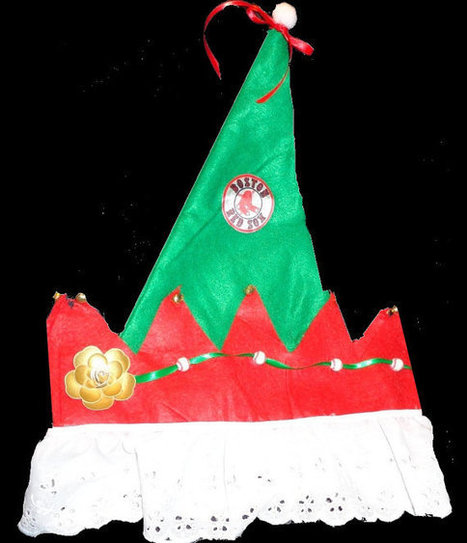 Red Sox Elf Hat ugly Christmas sweater party hat lace | Boston, you're my home | Scoop.it
