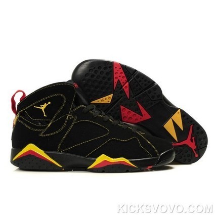 jordan 7 black red yellow