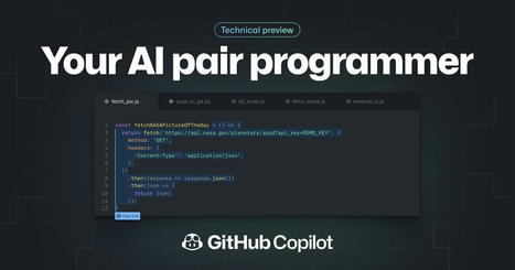 GitHub lance Copilot, un outil qui suggère des lignes de code et des fonctions | UseNum - Ressources pédagogiques | Scoop.it