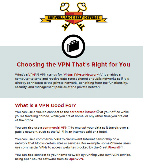 Choosing the VPN That's Right for You | CyberSecurity | Privacy | eSkills | ICT | Education 2.0 & 3.0 | Scoop.it