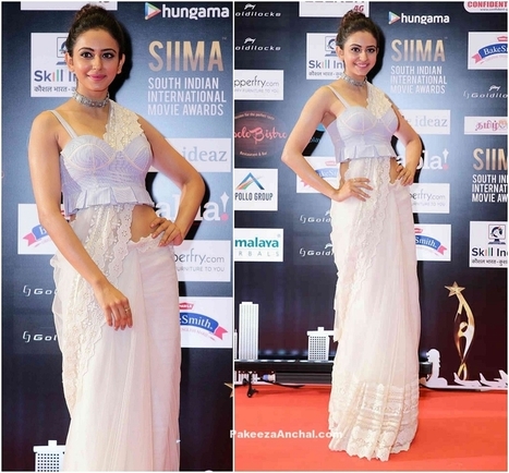 Rakul Preet Singh in Lace Saree n Bustier Blouse @SIIMA Awards | Indian Fashion Updates | Scoop.it