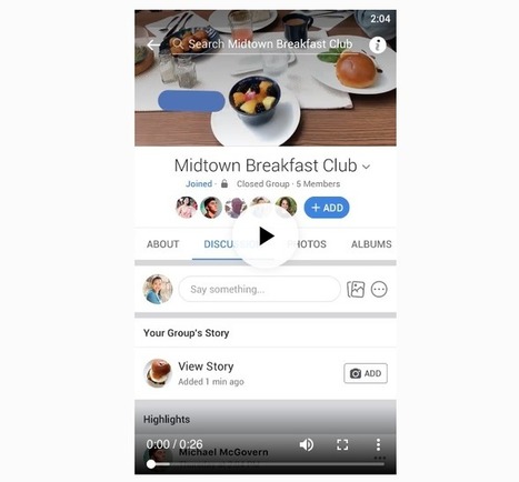 Facebook déploie les Stories dans les groupes globalement | Médias sociaux : Conseils, Astuces et stratégies | Scoop.it