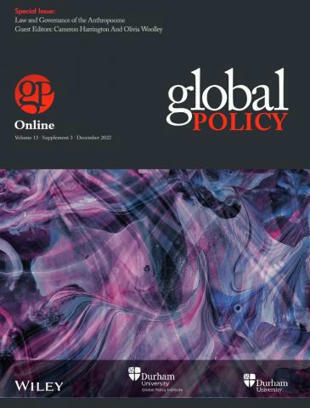 Special Issue: Law and Governance of the Anthropocene | Global Policy Journal | Global Policy, Corruption, Economic Crimes, Fronting, Whistleblowers | Scoop.it