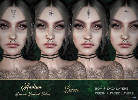 Aadina Forehead Tattoo November 2022 Group Gift by Lenore | Teleport Hub - Second Life Freebies | Second Life Freebies | Scoop.it