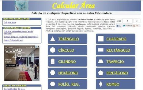 Calcular Área, calculadora online de áreas para múltiples formas geométricas.- | Matemáticas.- | Scoop.it