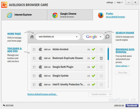Auslogics Browser Care - Utilitaires, astuces pour navigateurs Web | Time to Learn | Scoop.it