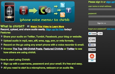 Chirbit - Record, Upload and Share Audio Easily - Social Audio | Pedalogica: educaci&oacute;n y TIC | Scoop.it