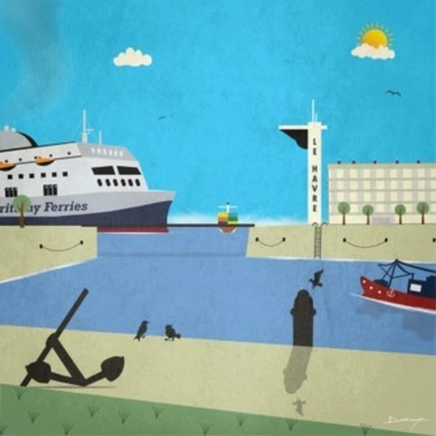 Guillaume Ducuing, un Rouennais amoureux du Havre, dessine la ville sur divers supports | Veille territoriale AURH | Scoop.it